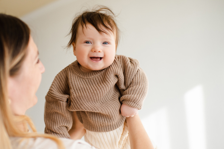 a smiling infant